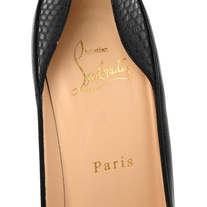 Christian Louboutin Nappa Snakeskin Embossed Maastricht 100 Pumps 37 Black 8 of 9