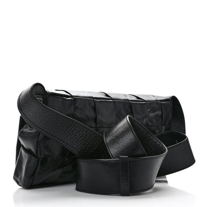 Bottega Veneta Paper Calfskin Intrecciato Stretch Cassette Black 4 of 11