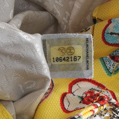 Chanel Canvas Coco Hearts Shoulder Bag Yellow 8 of 8