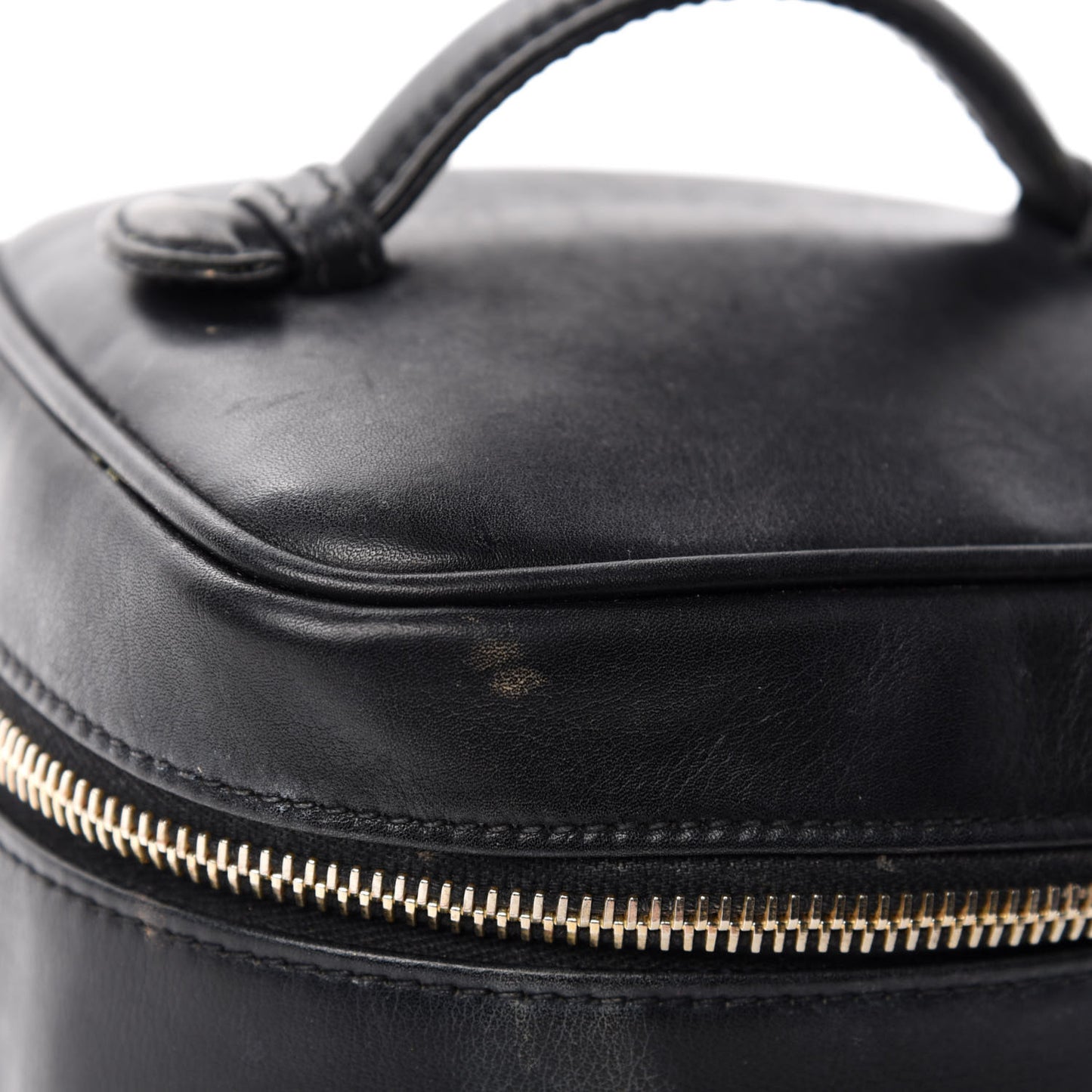 Lambskin Vanity Cosmetic Case Black