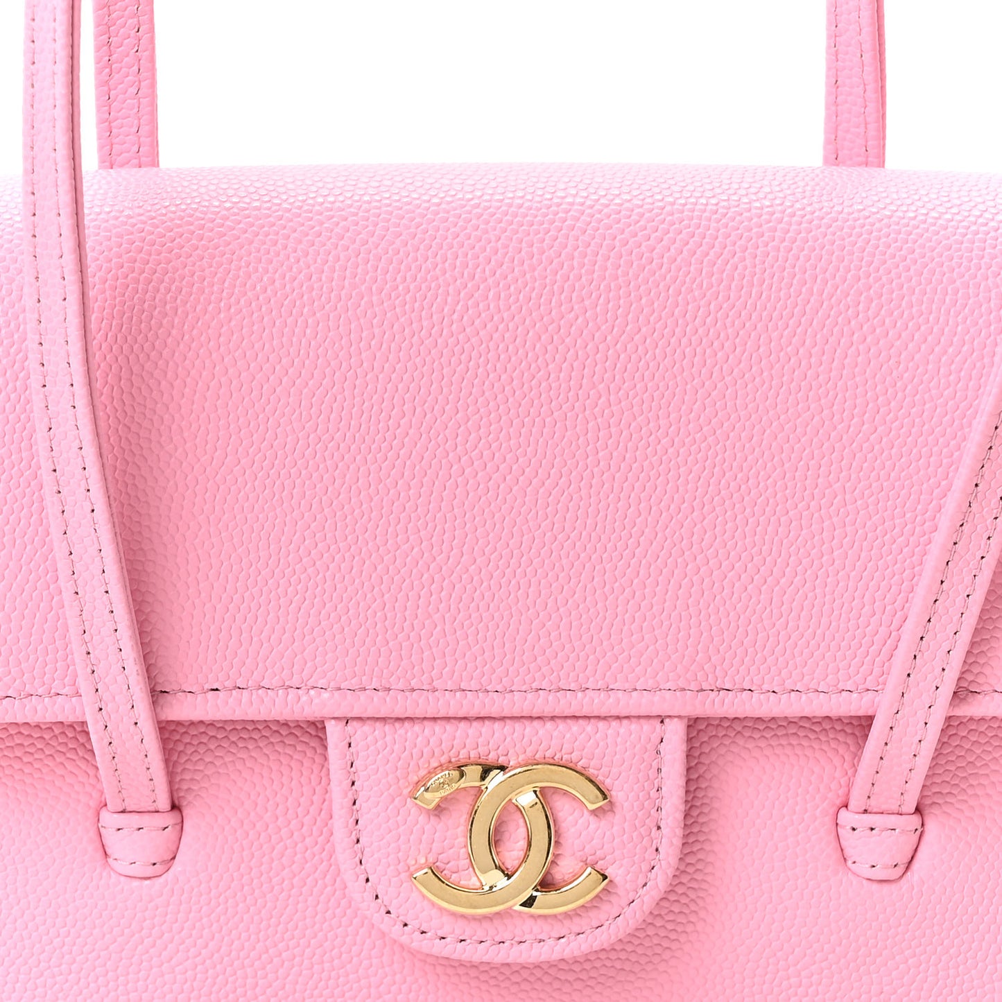 Shiny Caviar Mini Preppy Coco Shoulder Bag Rose