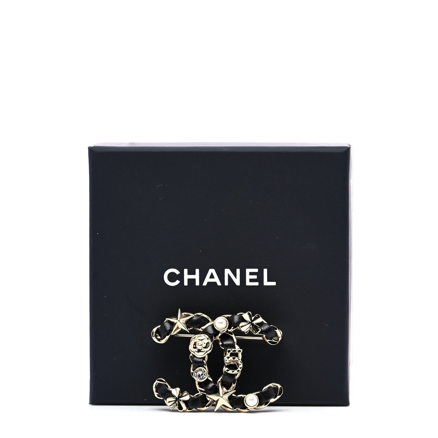 Chanel Lambskin Pearl Strass Sergeant Chanel Brooch Gold 4 of 4