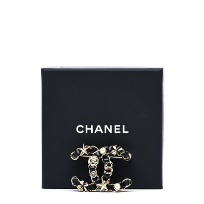 Chanel Lambskin Pearl Strass Sergeant Chanel Brooch Gold 4 of 4