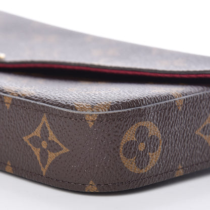 Louis Vuitton Monogram Pochette Felicie Chain Wallet Fuchsia 10 of 12