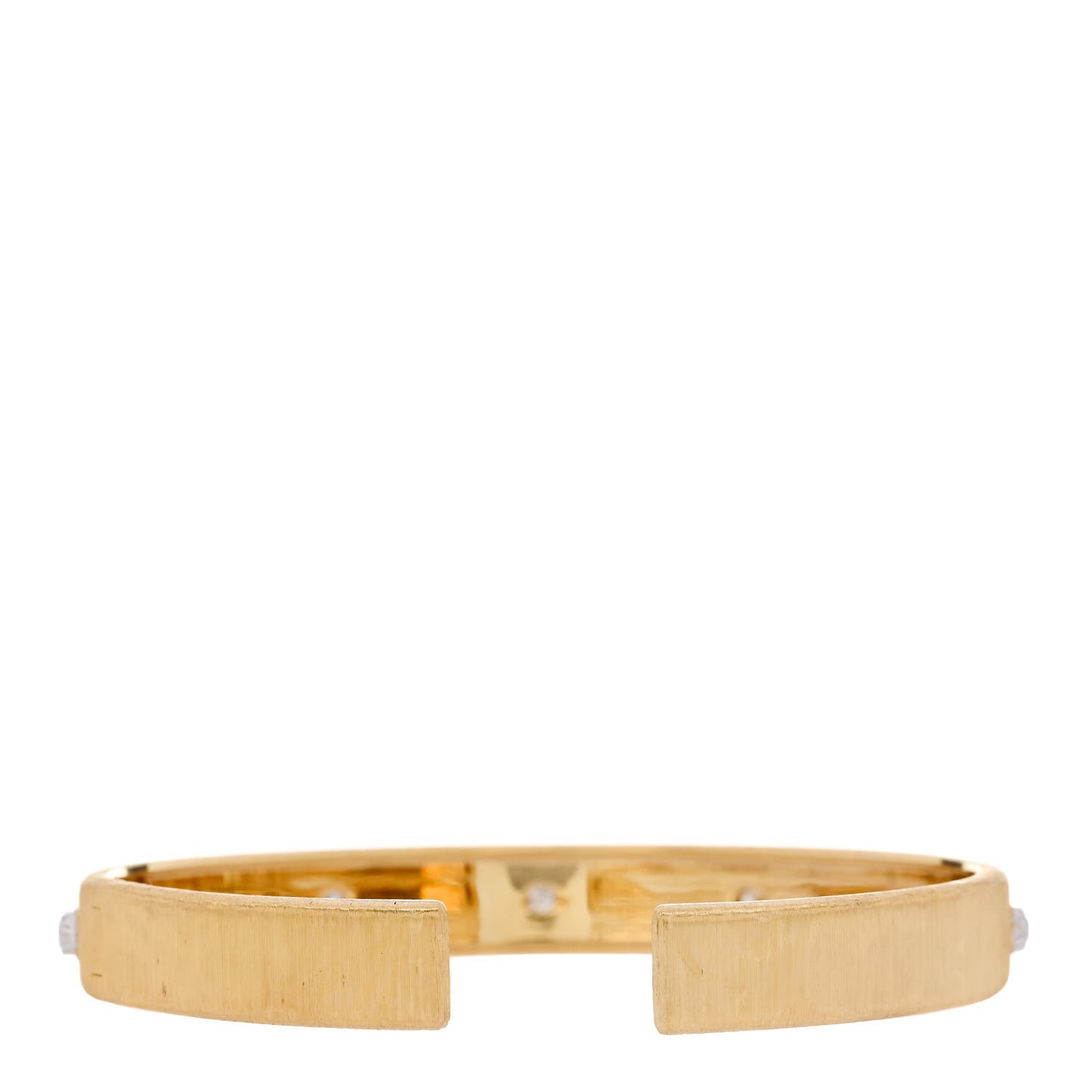 18K Yellow White Gold Diamond Macri Classica Cuff Bracelet