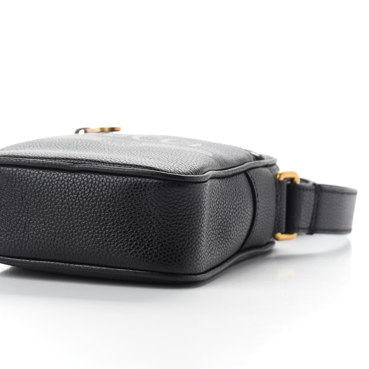 Gucci Grained Calfskin Mini Logo Messenger Bag Black 8 of 8