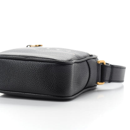Gucci Grained Calfskin Mini Logo Messenger Bag Black 8 of 8