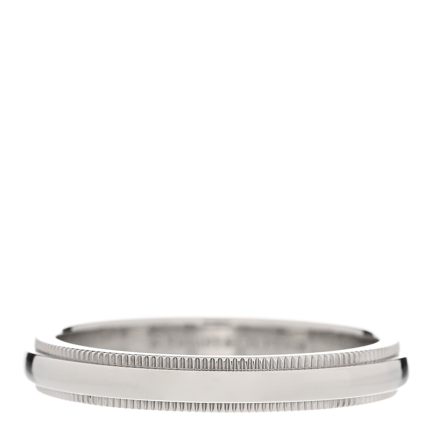 Tiffany Platinum 3mm Together Milgrain Wedding Band Ring 55 7.25 1 of 4