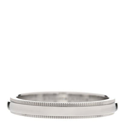 Tiffany Platinum 3mm Together Milgrain Wedding Band Ring 55 7.25 1 of 4