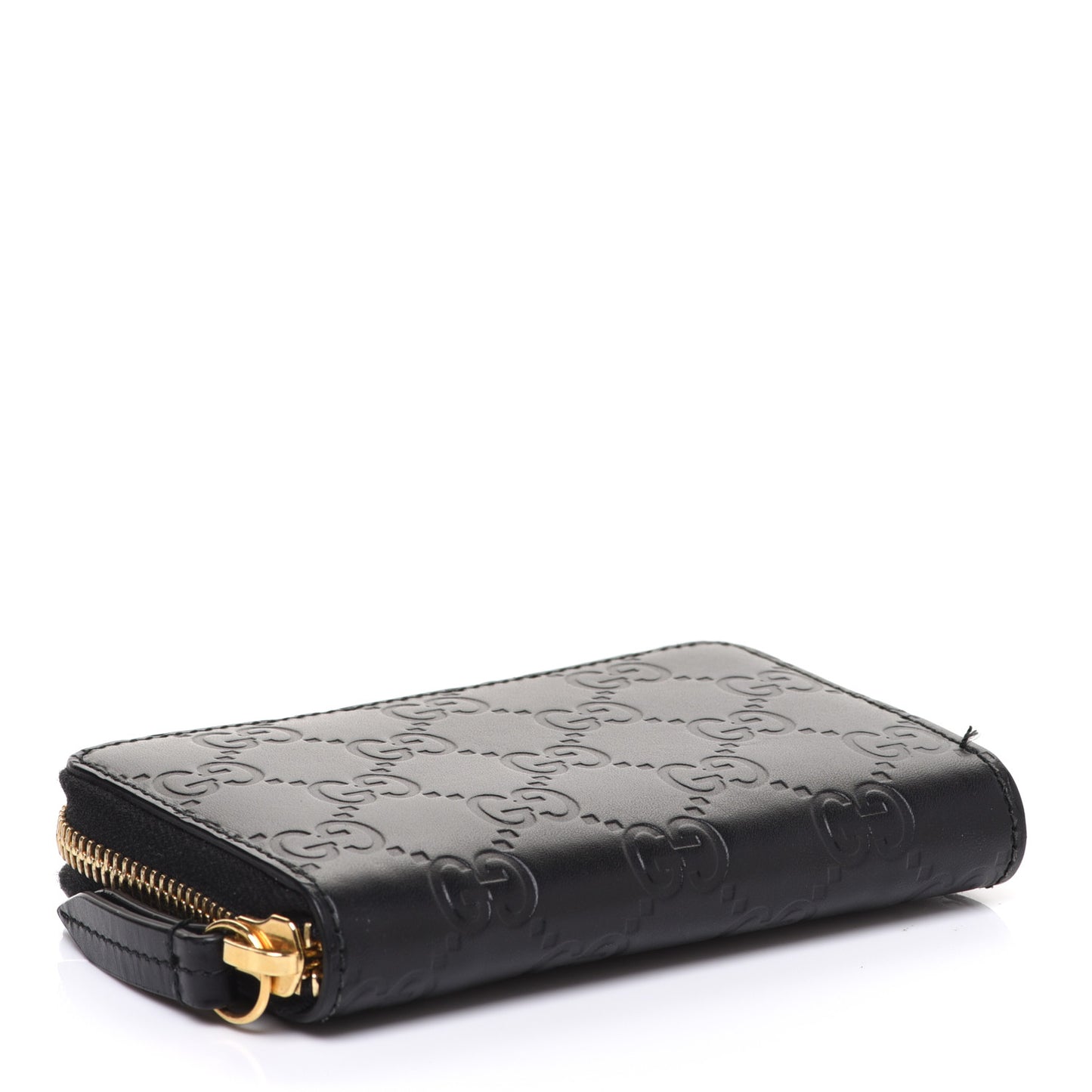Guccissima Zip Around Card Case Black
