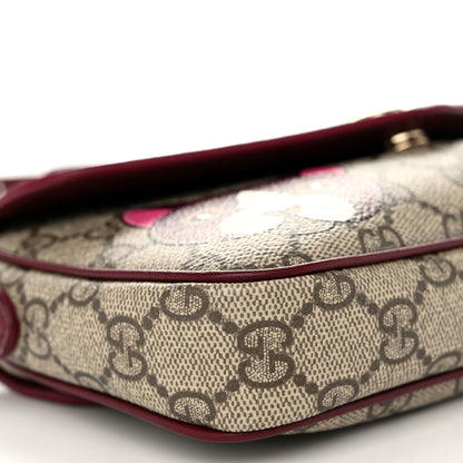 Gucci GG Supreme Monogram Cat Print Mini Shoulder Bag Beige Ebony Rosso Ancora 9 of 10