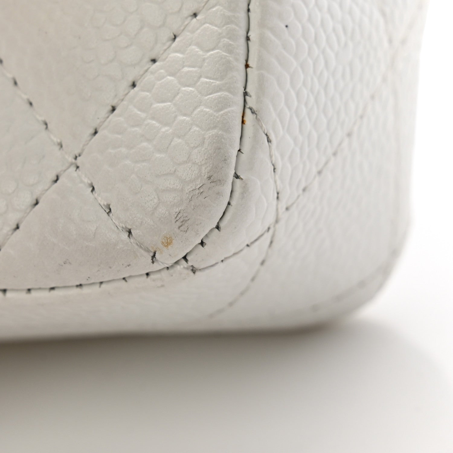Chanel Caviar Quilted East West Flap Bijoux Chain White 13 of 13