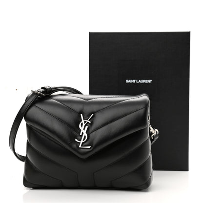 Saint Laurent Calfskin Y Quilted Monogram Toy Loulou Crossbody Bag Black 12 of 12