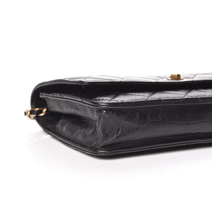 Chanel Aged Calfskin Quilted Reissue Wallet On Chain WOC Black 9 of 12