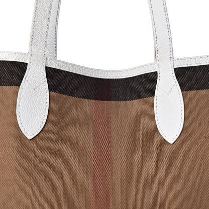 Burberry Coated Canvas Mega Check Sketchbook Large Reversible Doodle Tote White 22 of 27