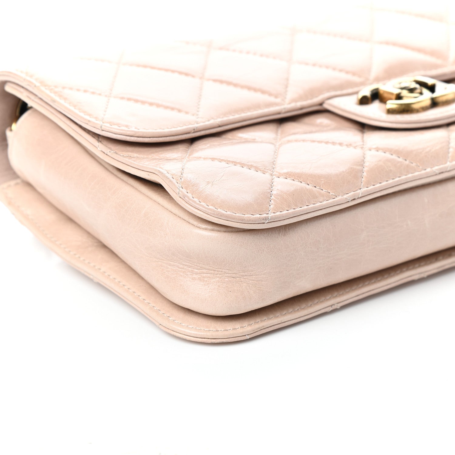 Chanel Glazed Calfskin Medium Perfect Edge Flap Light Pink 8 of 9