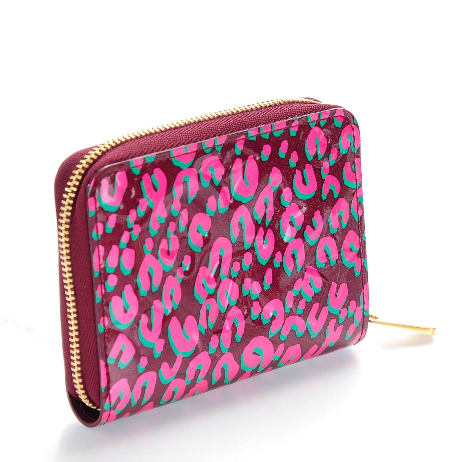 Louis Vuitton Vernis Leopard Zippy Coin Purse Rouge Fauviste 3 of 7
