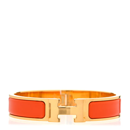 Hermes Enamel Narrow Clic Clac H Bracelet PM Orange 1 of 4