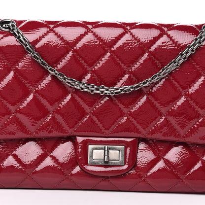 Chanel Distressed Patent 2.55 Reissue 227 Flap Raspberry Red 10 of 11