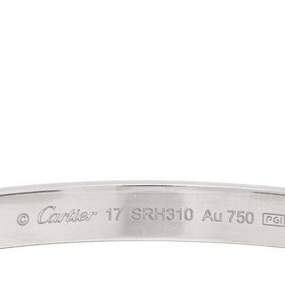Cartier 18K White Gold LOVE Cuff Bracelet 17 3 of 4