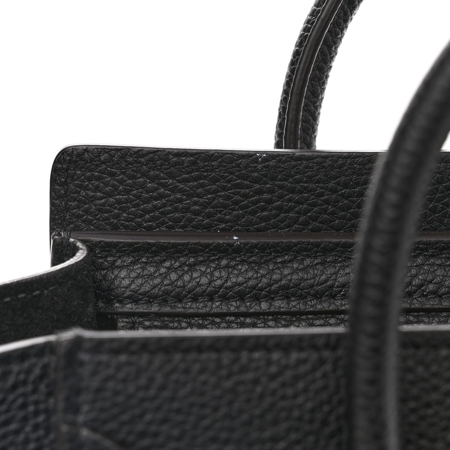 Drummed Calfskin Nano Luggage Black