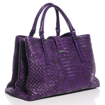 Bottega Veneta Nappa Intrecciato Graphic Roma Tote Plum 3 of 9
