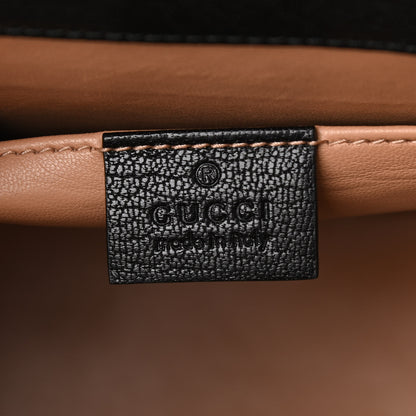 Gucci GG Supreme Monogram Goatskin Pearl Mini Fox Broche Bamboo Top Handle Bag Beige Ebony Black Hibiscus Red Mystic White 6 of 11