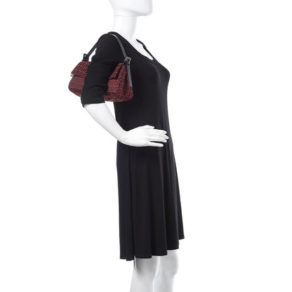 Fendi Zucchino Baguette Red Black 2 of 13
