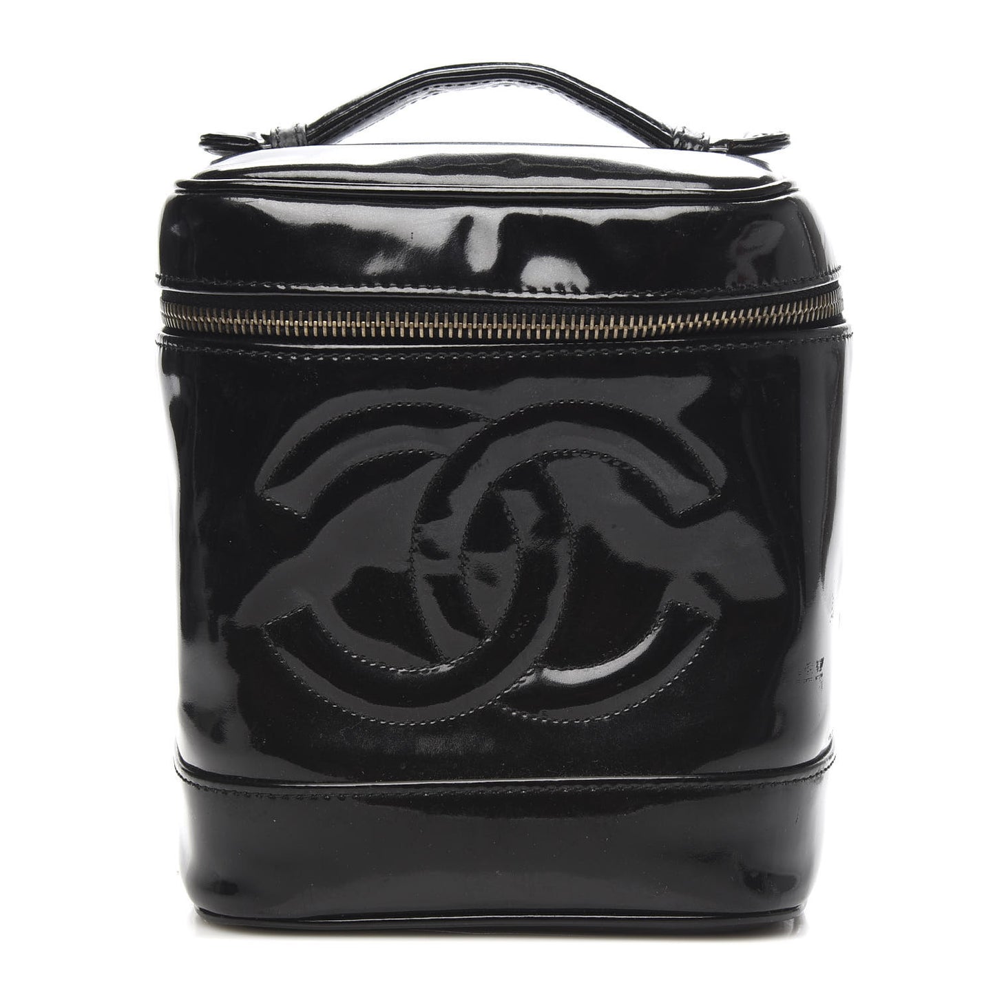 Patent Vanity Cosmetic Case Black