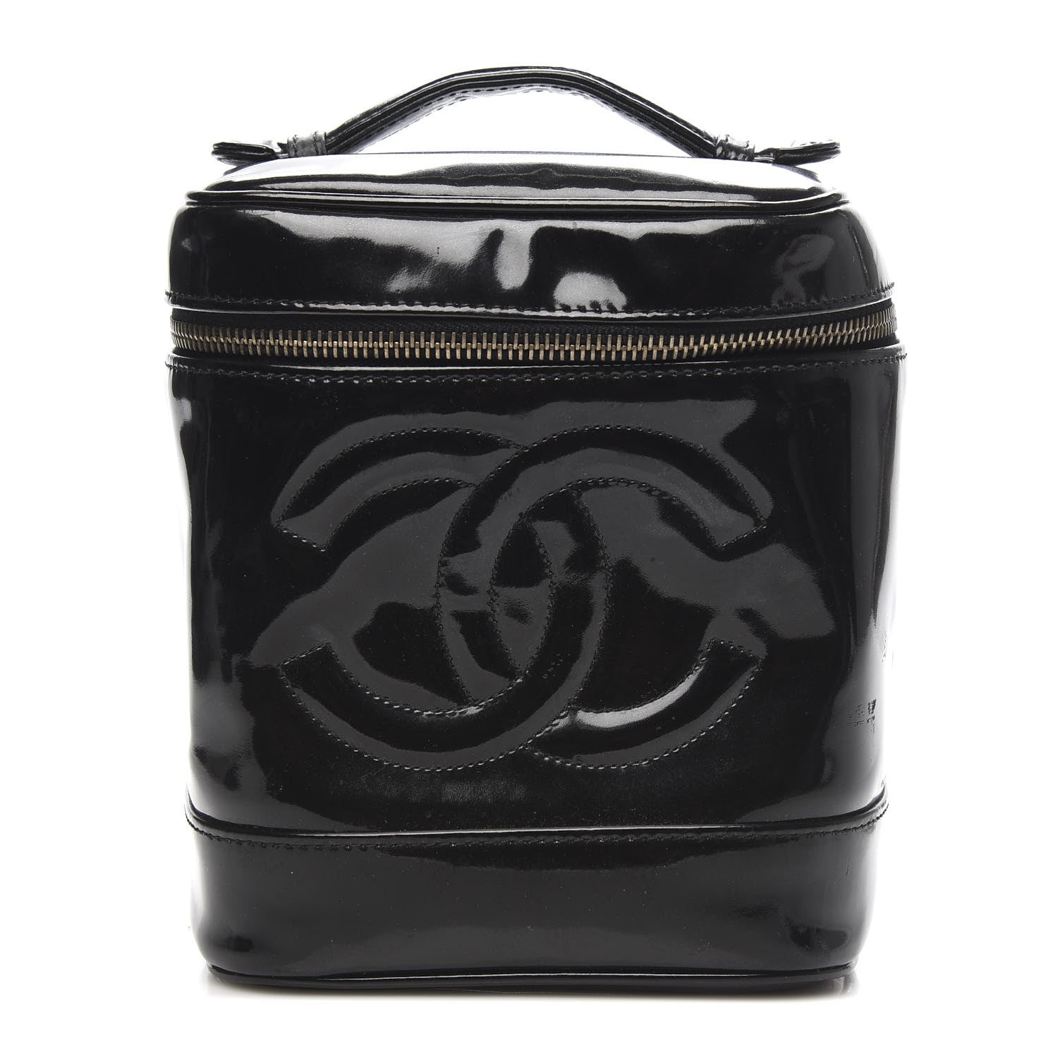 Chanel Patent Vanity Cosmetic Case Black 1 of 10