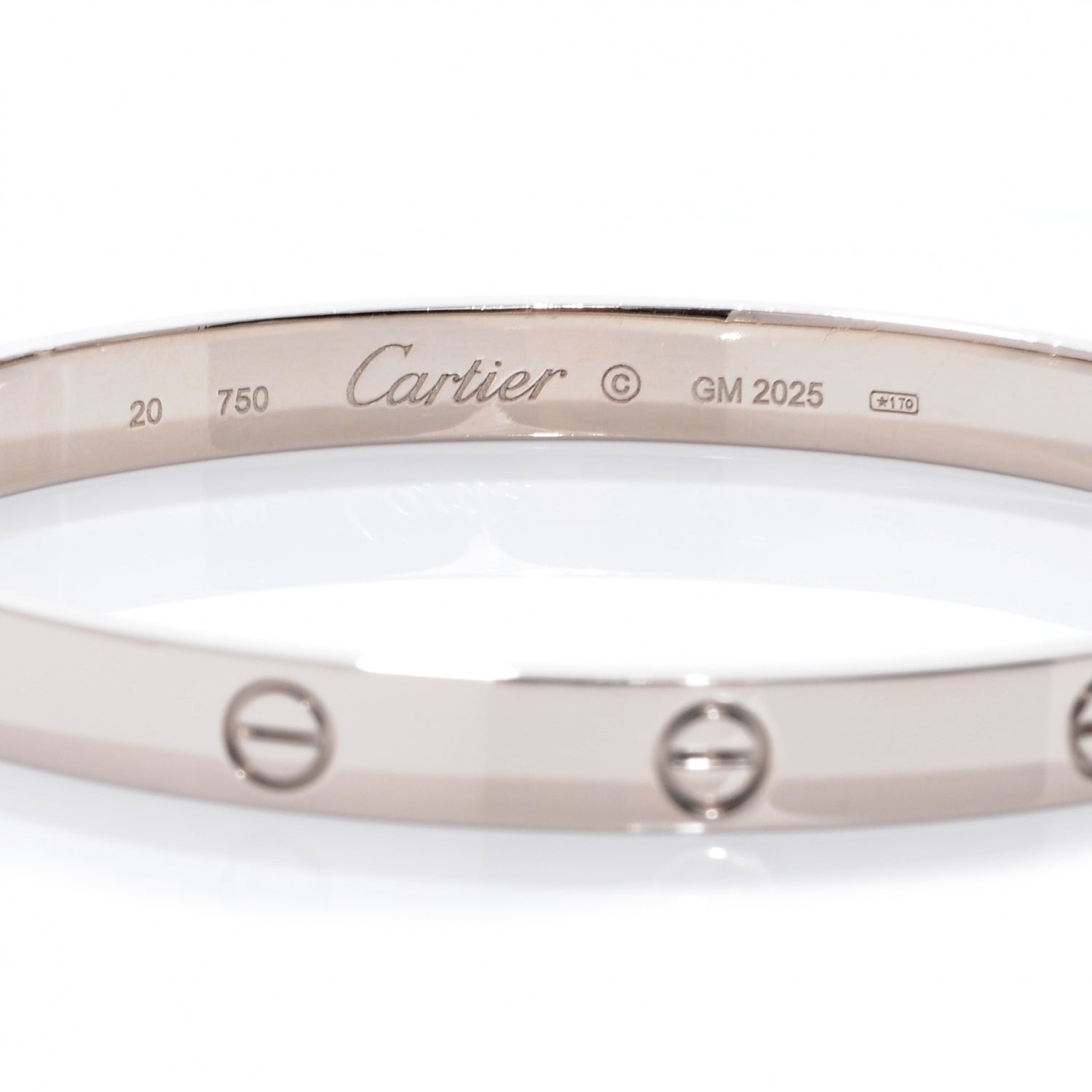 Cartier 18K White Gold LOVE Bracelet 20 5 of 5