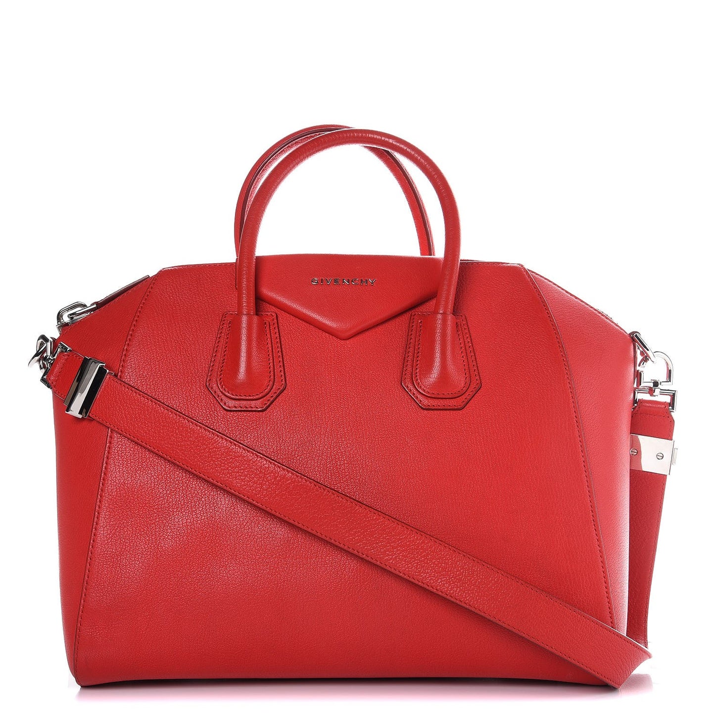 Sugar Goatskin Medium Antigona Red