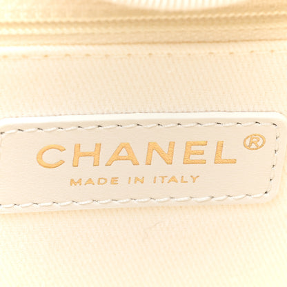 Chanel Canvas Pearl Medium Deauville Tote Ecru Beige 6 of 18