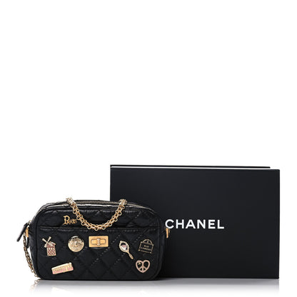 Chanel Aged Calfskin Quilted Mini Lucky Charm Reissue Camera Case Black 11 of 11