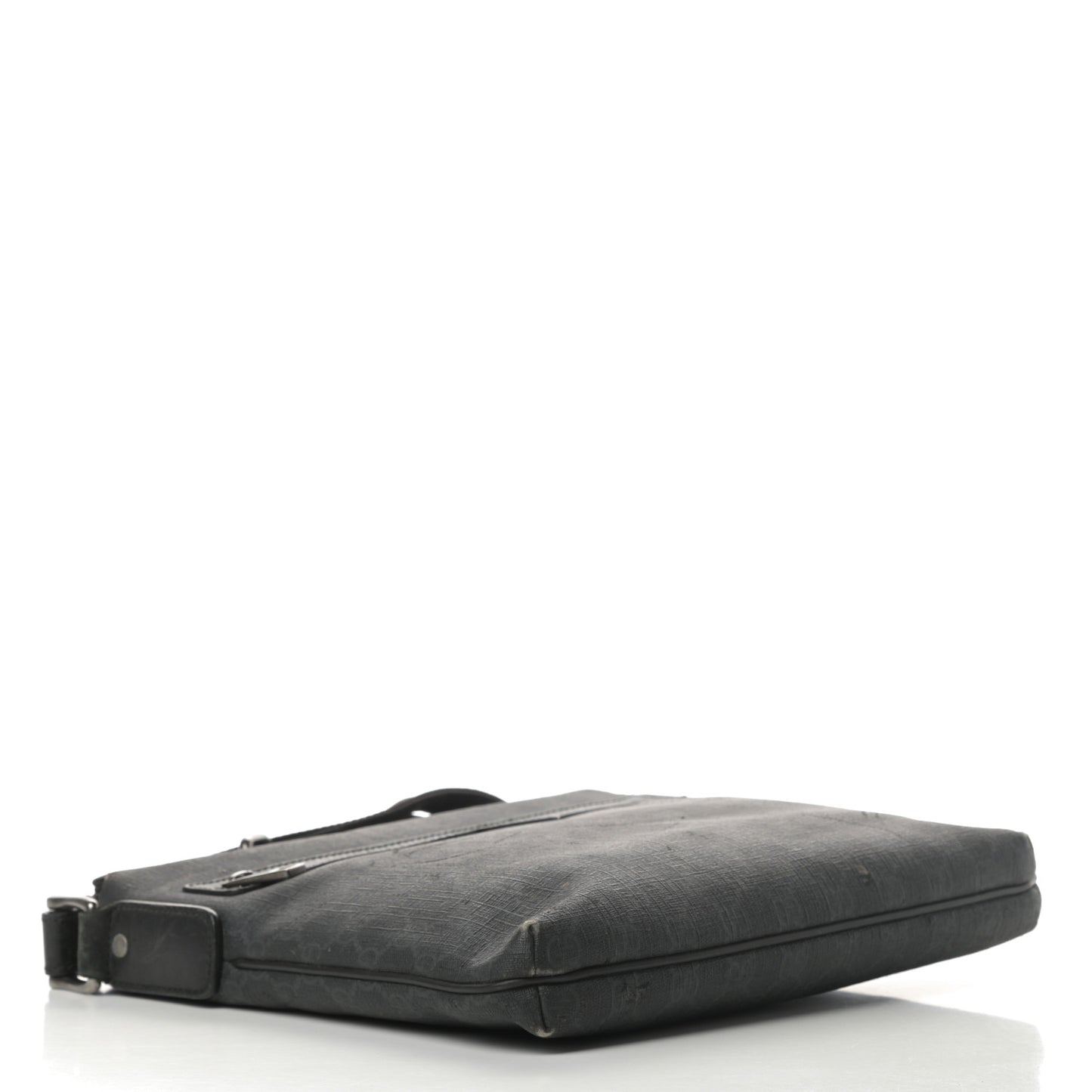 GG Supreme Monogram Crossbody Messenger Bag Black Grey