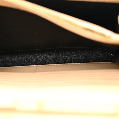 Saint Laurent Grain De Poudre Matelasse Chevron Monogram Chain Wallet Nude Powder 6 of 14
