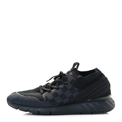 Louis Vuitton Knit Damier Mens Fastlane Sneakers 8.5 Graphite 1 of 10