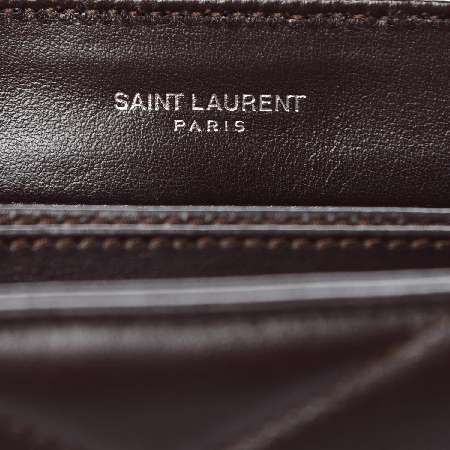 Saint Laurent Calfskin Y Quilted Monogram Toy Loulou Crossbody Bag Black Tulipe 6 of 7