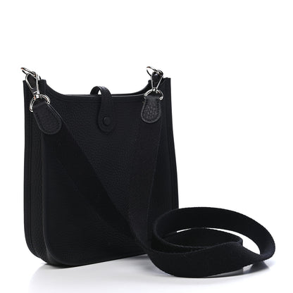 Hermes Taurillon Clemence Evelyne TPM Black 3 of 9