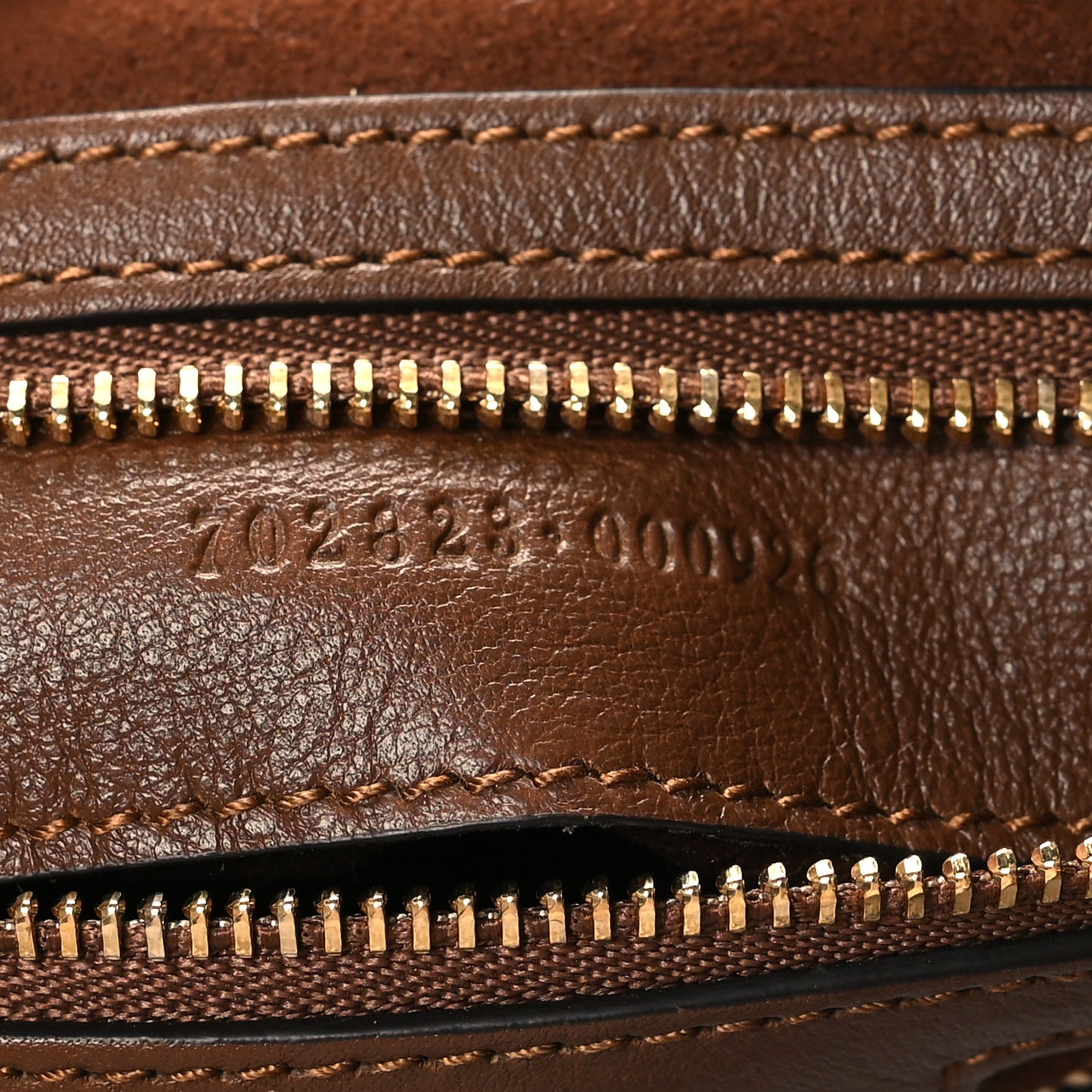 Suede Web Large Attache Shoulder Bag Brown