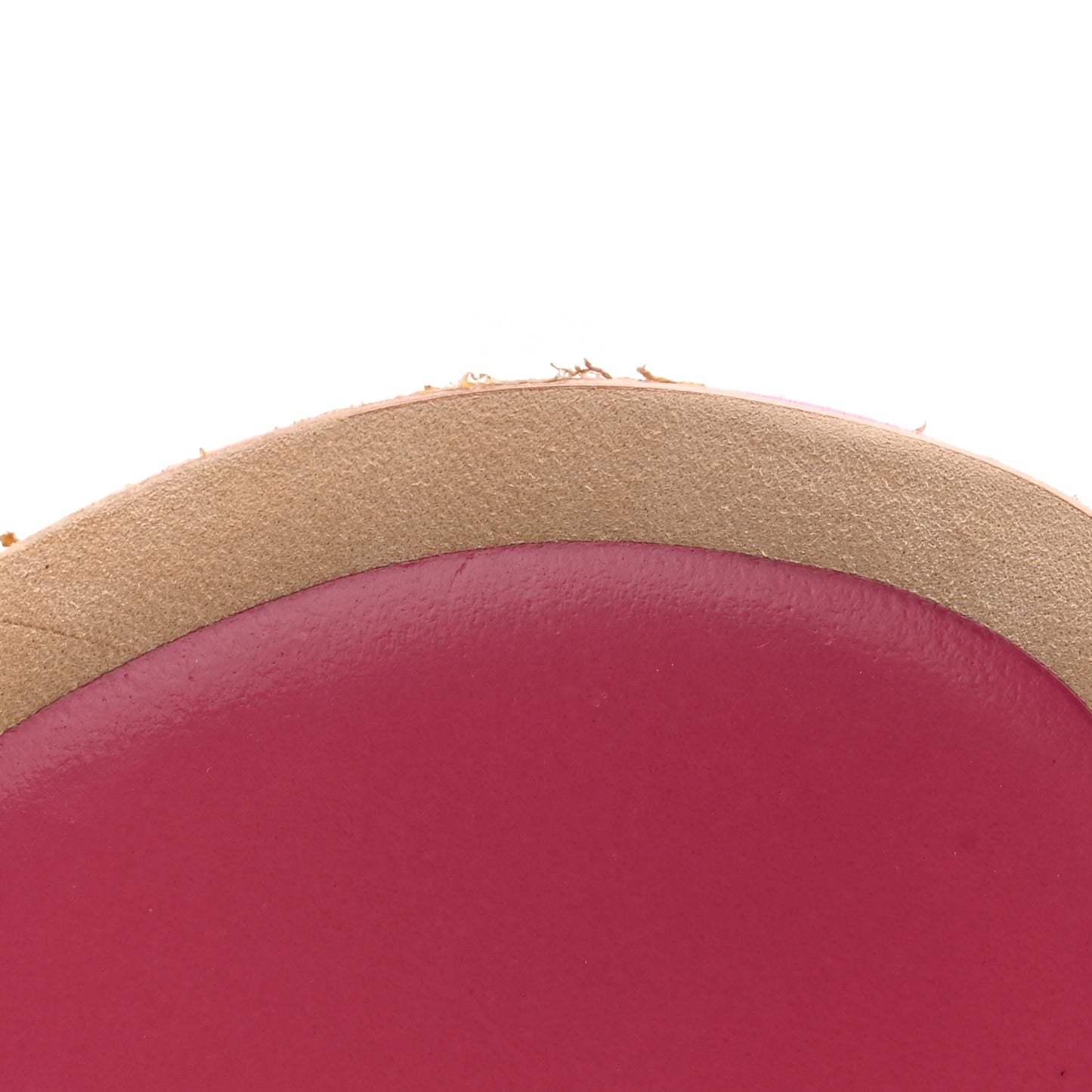 Suede Calfskin Camellia Thong Sandals 41 Pink