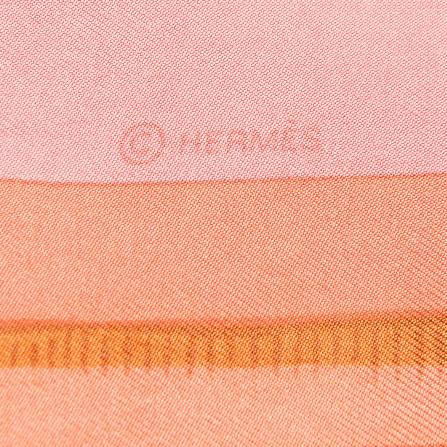 Hermes Silk Dip Dye Petit H Tigre Royal Triangle Shawl 4 of 7
