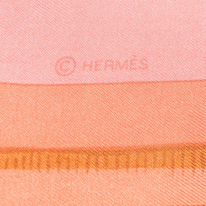 Hermes Silk Dip Dye Petit H Tigre Royal Triangle Shawl 4 of 7