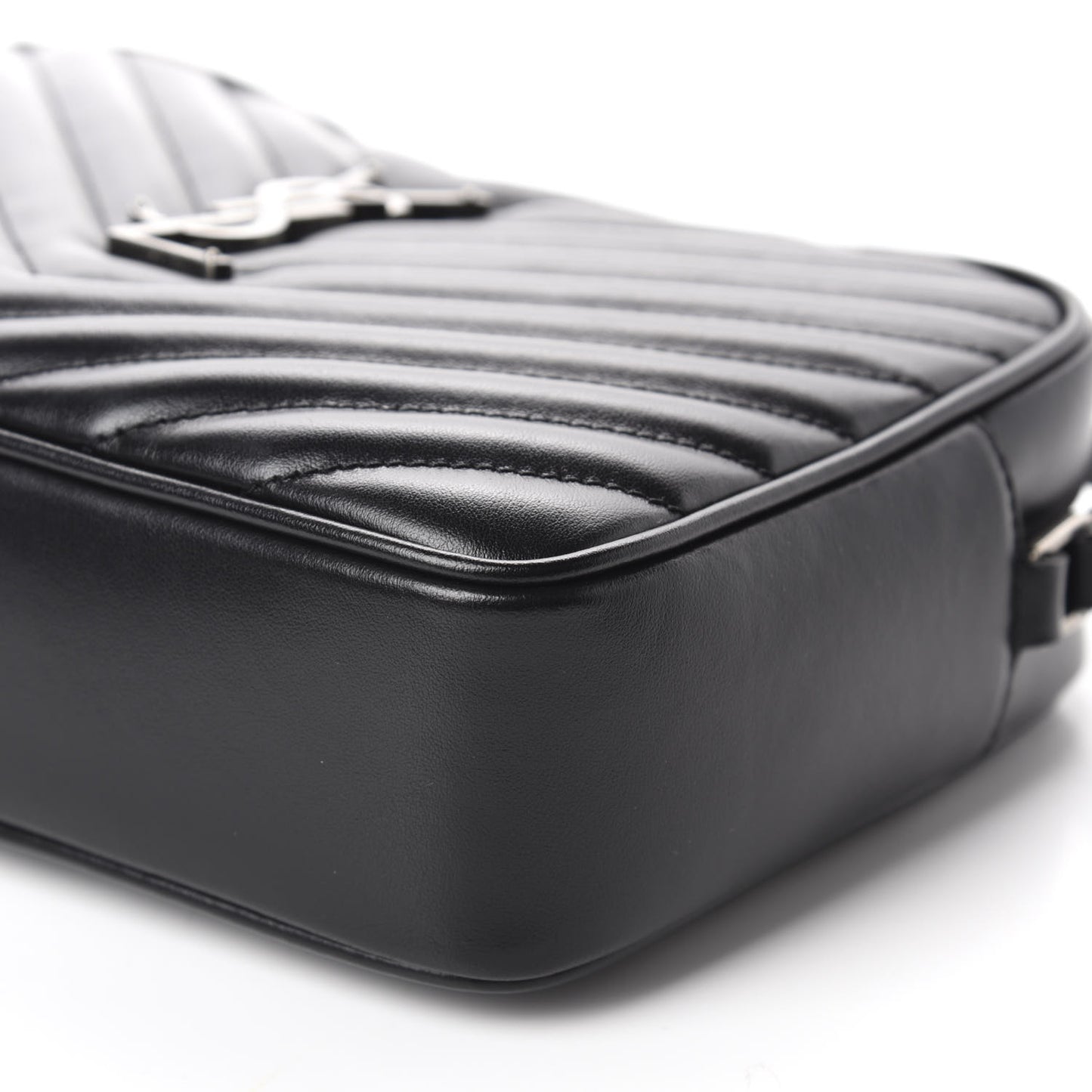 Calfskin Matelasse Monogram Lou Camera Bag Black