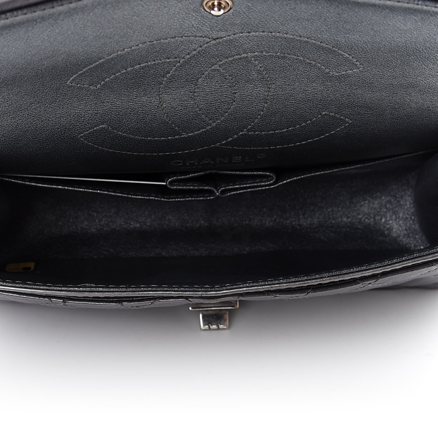 Chanel Metallic Aged Calfskin Quilted 2.55 Reissue 225 Flap Silver 6 of 11
