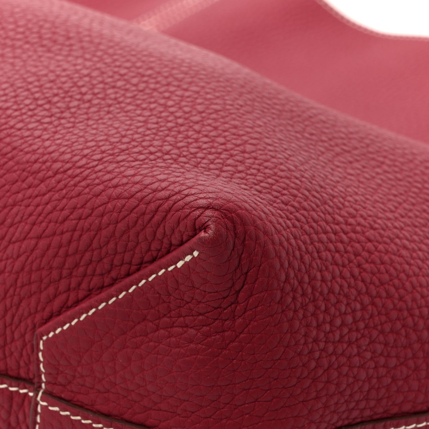 Hermes Taurillon Clemence Double Sens 36 Reversible Tote Rubis Bougainvillea 17 of 20