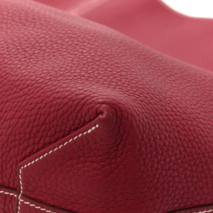 Hermes Taurillon Clemence Double Sens 36 Reversible Tote Rubis Bougainvillea 17 of 20