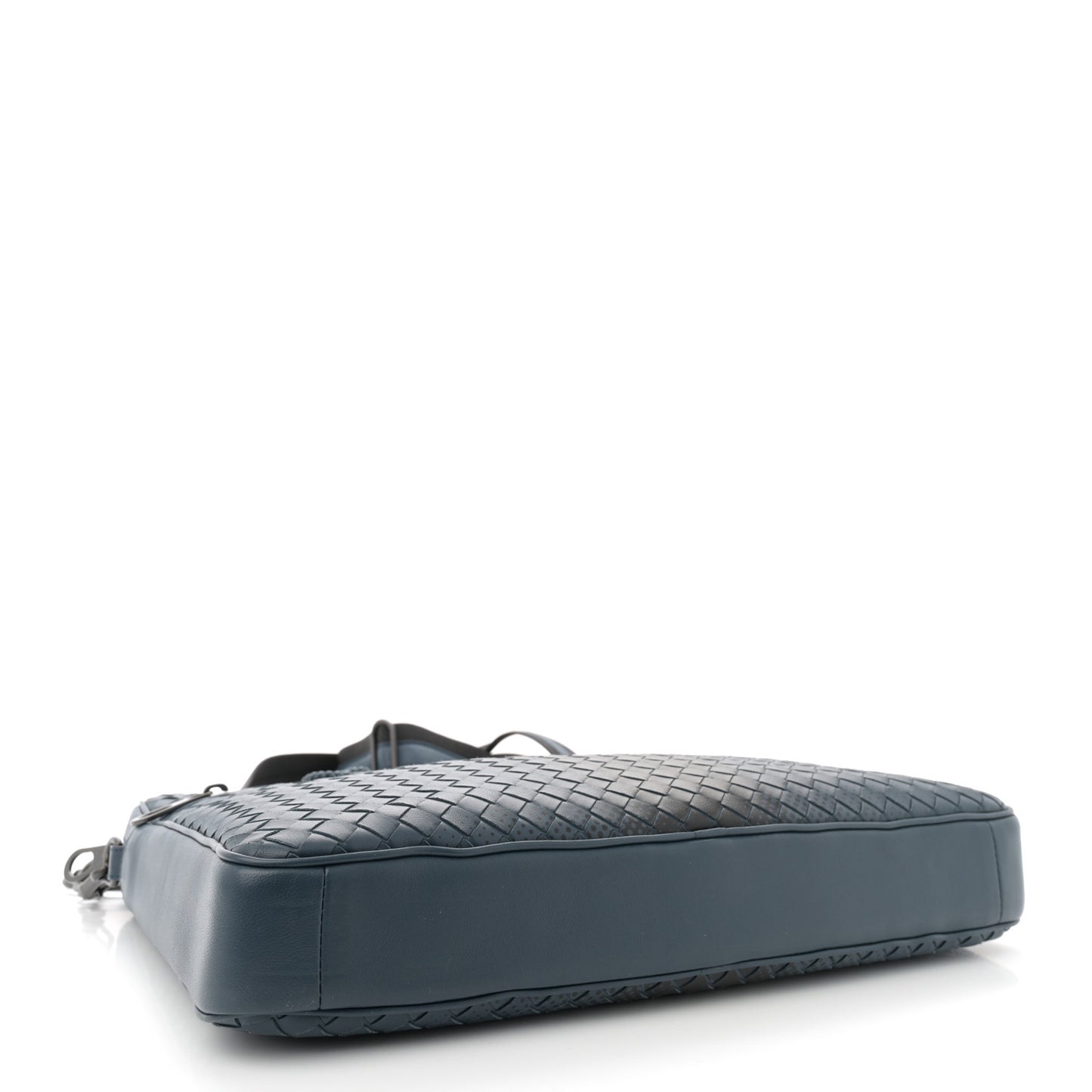 Nappa Intrecciato Medium Briefcase Blue Black
