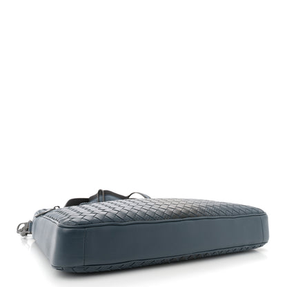 Bottega Veneta Nappa Intrecciato Medium Briefcase Blue Black 4 of 13
