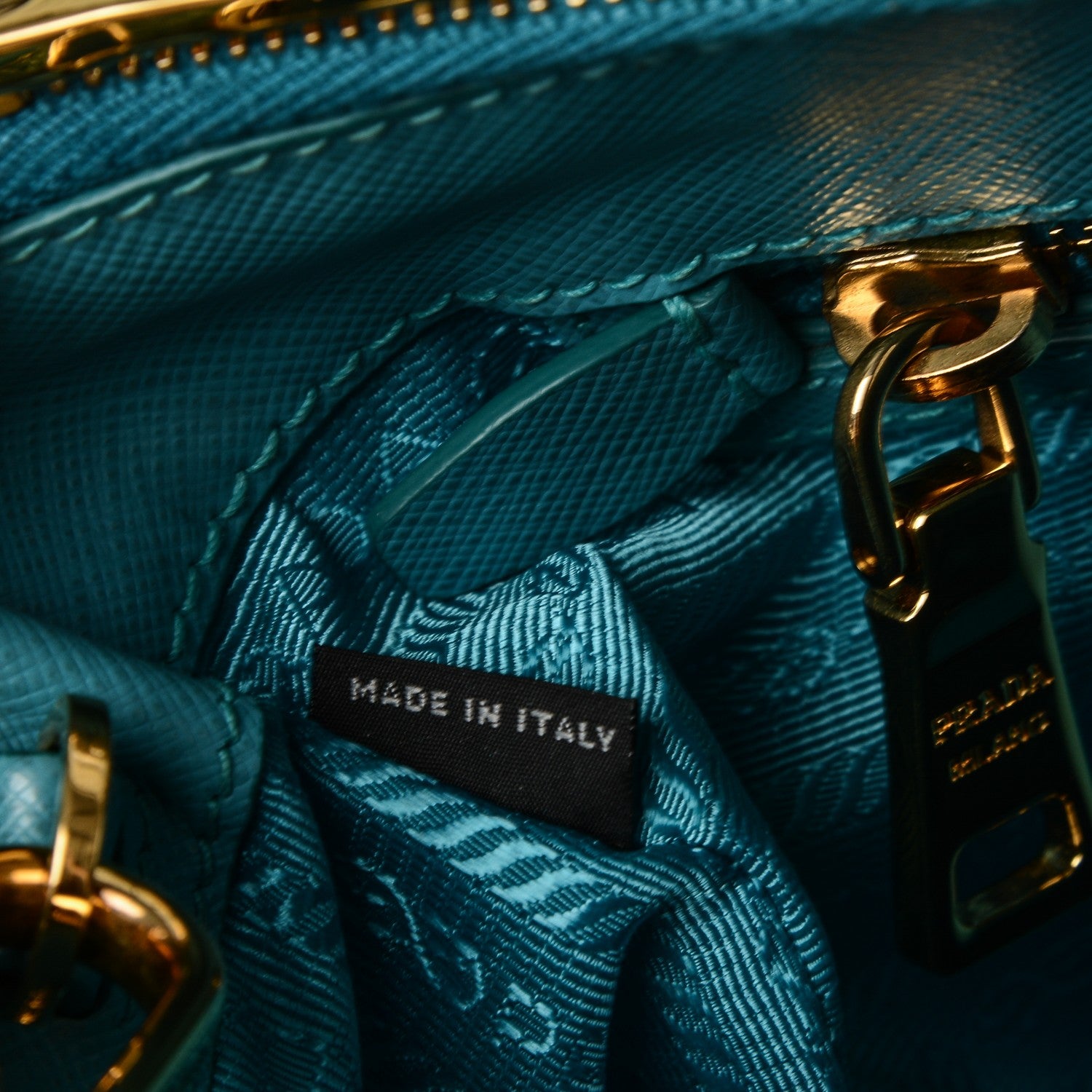 Prada Saffiano Medium Galleria Double Zip Tote Turchese 7 of 7